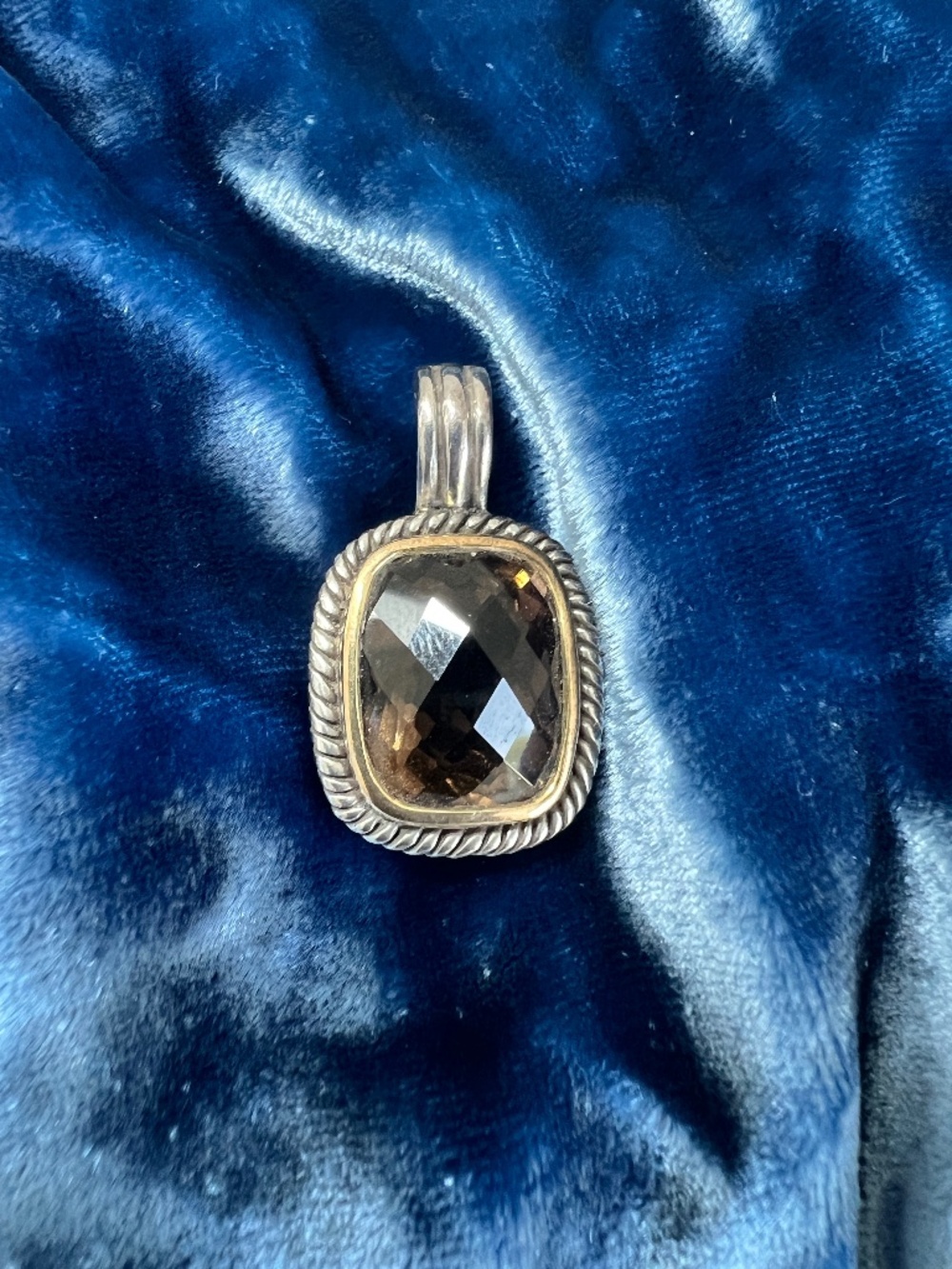 Judith Ripka Sterling and Smoky Topaz Enhancer